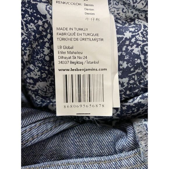 Les‎ Benjamins Denim Jeans Woman's 31x31.5 Tagged (28) Embroidered Spell Out - Picture 13 of 14